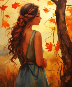 Girl Under A Tree 5D Diamond Painting