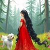 Girl With A Dog 5D Diamond Painting