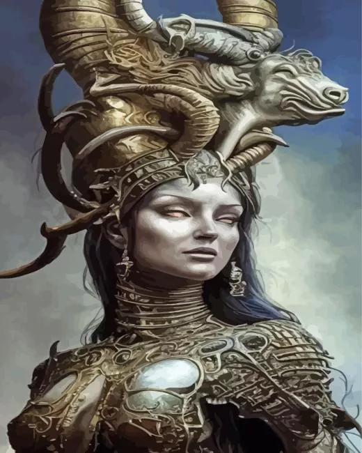 goddess of capricorn Diamond By Numbers Goddess Of Capricorn 5D Diamond Painting