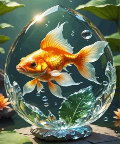 Golden Fish Art 5D Diamond Painting