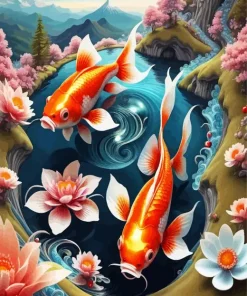 Goldfish And Koi 5D Diamond Painting