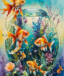 Goldfish In Bowl 5D Diamond Painting