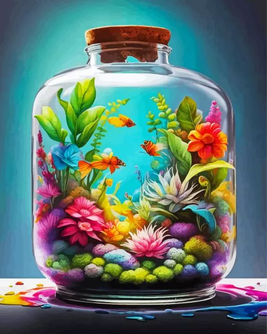 japan glass bottle sunset Diamond Paintings Japan Glass Bottle Sunset 5D Diamond Painting