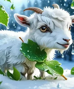 Little White Goat 5D Diamond Painting