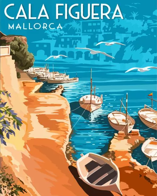 mallorca poster Diamond Paintings Mallorca Poster 5D Diamond Painting