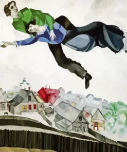 Marc Chagall Flying Lovers 5D Diamond Painting