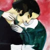 Marc Chagall Lovers In Pink 5D Diamond Painting