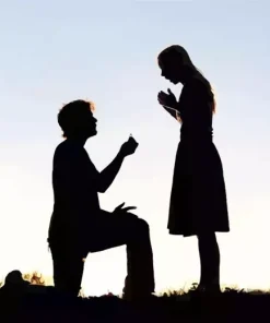 Marriage Proposal Silhouette 5D Diamond Painting