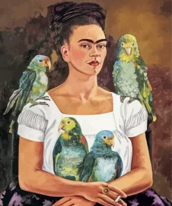 Me And My Parrots By Frida Kahlo 5D Diamond Painting