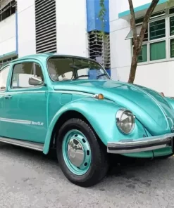 Mint Beetle Car 5D Diamond Painting