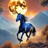 Moon And Horse 5D Diamond Painting