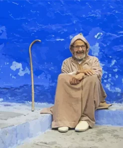 Moroccan Old Man Illustration 5D Diamond Painting