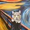 Munch Scream Cat 5D Diamond Painting