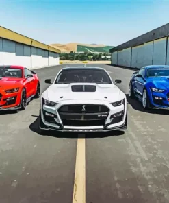 Mustang Red White And Blue 5D Diamond Painting