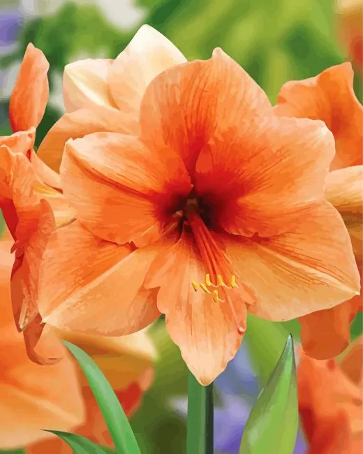 orange amaryllis Diamond Paintings Orange Amaryllis 5D Diamond Painting