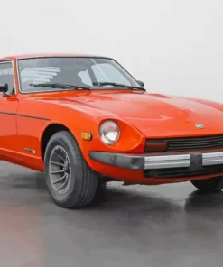 Orange Datsun Car 5D Diamond Painting