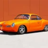 Orange Karmann Ghia 5D Diamond Painting