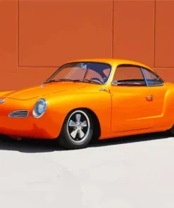 Orange Karmann Ghia 5D Diamond Painting