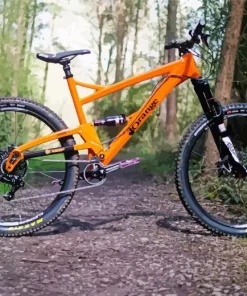 Orange Mountain Bike 5D Diamond Painting