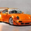 Orange Rwb Porsche Car 5D Diamond Painting