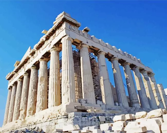 parthenon athens temple Diamond Paintings Parthenon Athens Temple 5D Diamond Painting
