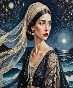Persian Girl With Veil 5D Diamond Painting