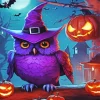 Purple Owl 5D Diamond Painting