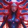 Red Octopus Girl 5D Diamond Painting