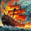 Sailing Ship In A Storm 5D Diamond Painting