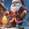 Santa Gnome Art 5D Diamond Painting