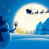 Santa Silhouette Moon 5D Diamond Painting