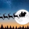 Santa Silhouette Moon 5D Diamond Painting