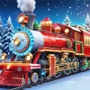 Santa Train 5D Diamond Painting