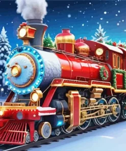 Santa Train 5D Diamond Painting