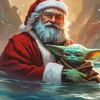 Santa Yoda Art 5D Diamond Painting