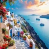 Santorini Blue Door 5D Diamond Painting