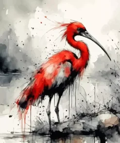 Scarlet Ibis 5D Diamond Painting