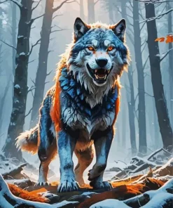 Scary Wolf Art 5D Diamond Painting