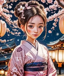 Scenery Cherry Blossom 5D Diamond Painting