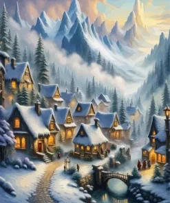 Scenery Of Village Art 5D Diamond Painting