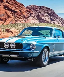 Shelby Mustang Blue Art 5D Diamond Painting
