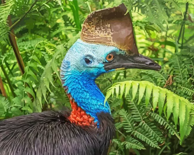 southern cassowary bird Diamond Dotz Southern Cassowary Bird 5D Diamond Painting