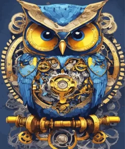 Steampunk Owl 5D Diamond Painting