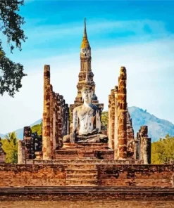 Sukhothai Historical Park 5D Diamond Painting