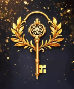 Vintage Golden Key 5D Diamond Painting
