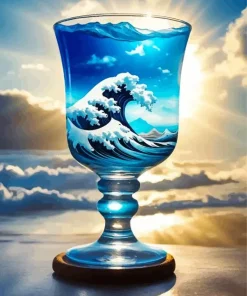Wave Glass Cup 5D Diamond Painting
