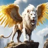 White Lion With Wings 5D Diamond Painting