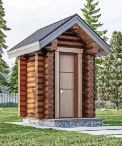 Wooden Outhouse 5D Diamond Painting