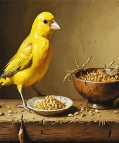 Yellow Canary Bird 5D Diamond Painting