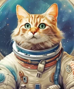 Astronaut Cat 5D Diamond Painting
